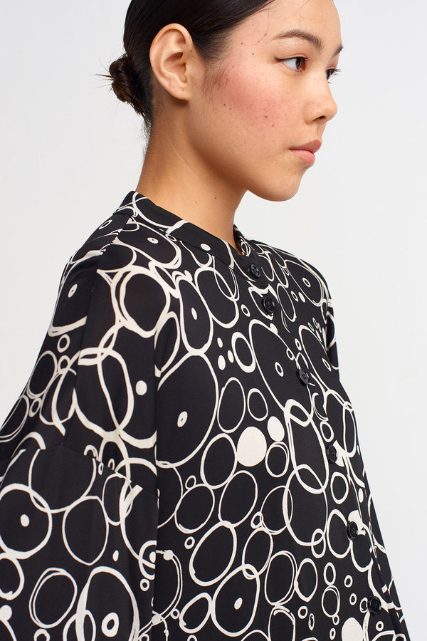 Nu Patterned Long Sleeve Shirt Black