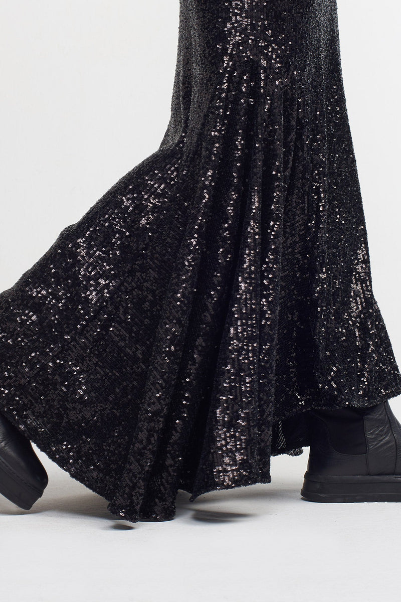 Nu Allover Sequins Mermaid Skirt Black