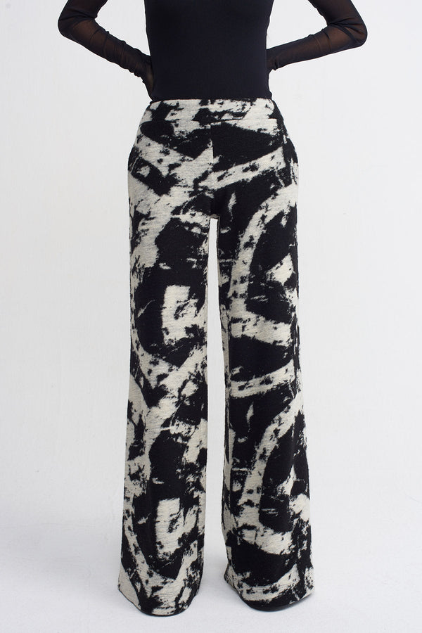 Nu Straight Wide Leg Trouser Black/Off White