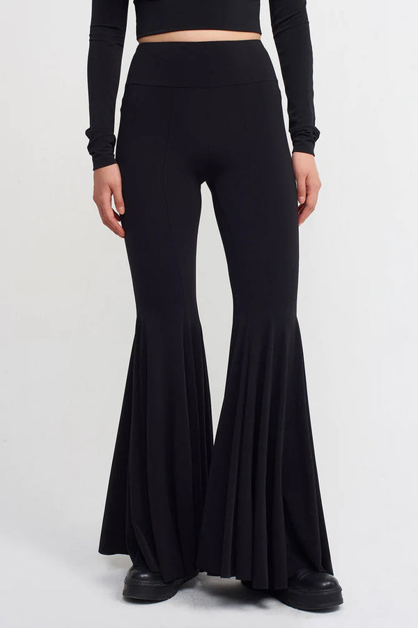 Nu Single Tone Flared Pants Black