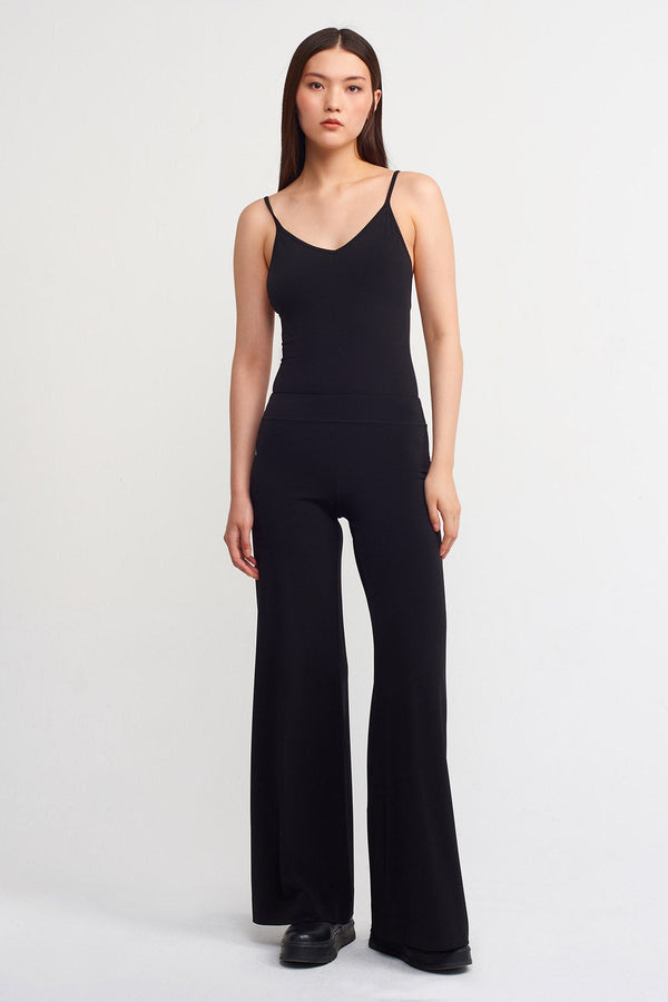 Nu Elasticated Waist Trousers Black