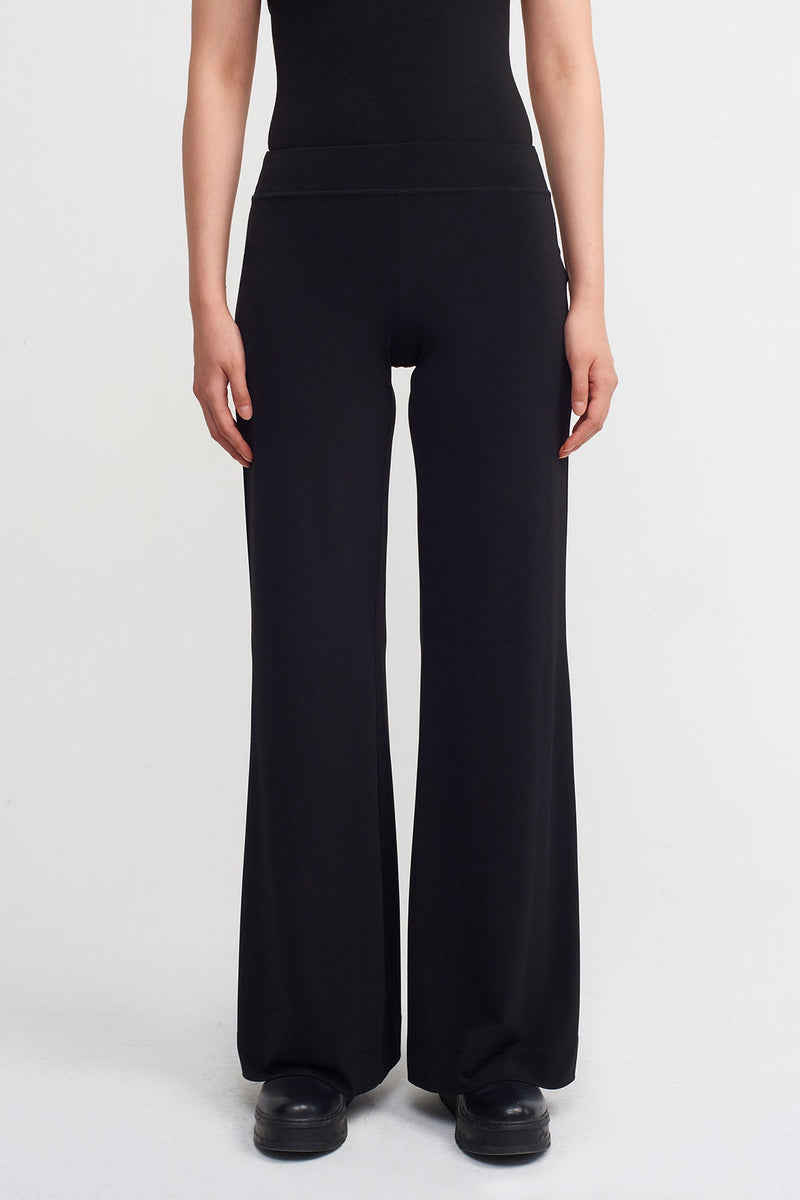 Nu Elasticated Waist Trousers Black