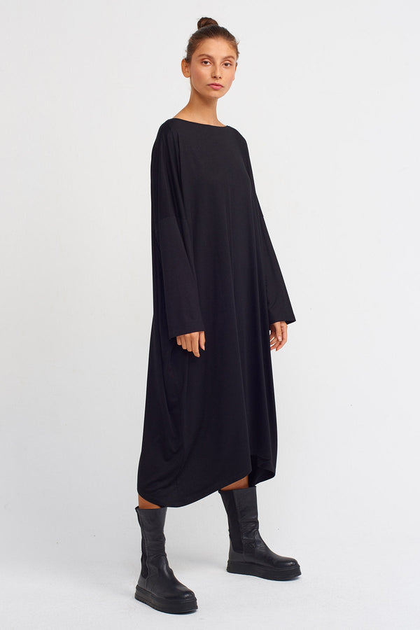 Nu Oversize Knitted Midi Dress Black