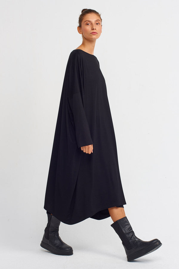 Nu Oversize Knitted Midi Dress Black