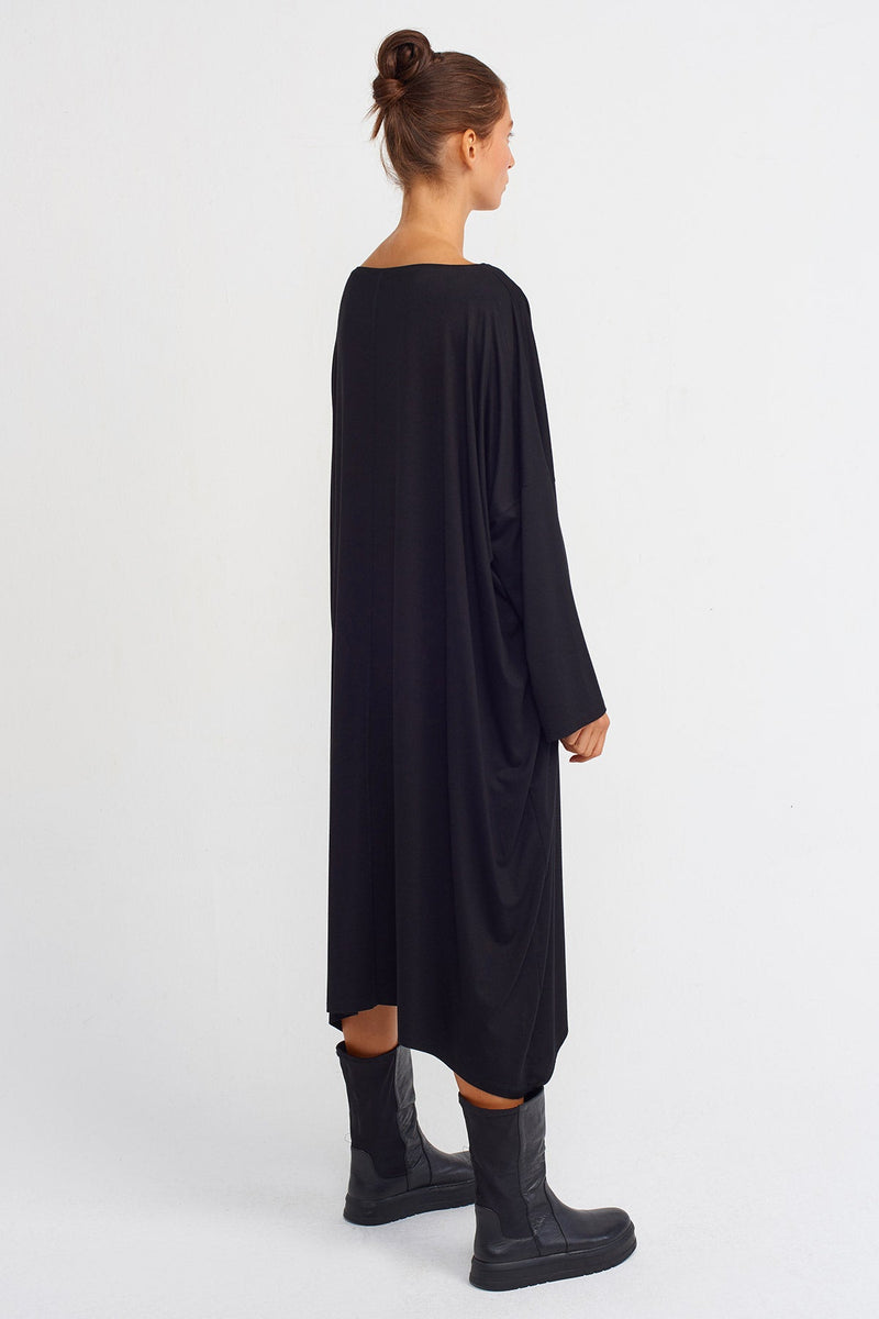 Nu Oversize Knitted Midi Dress Black