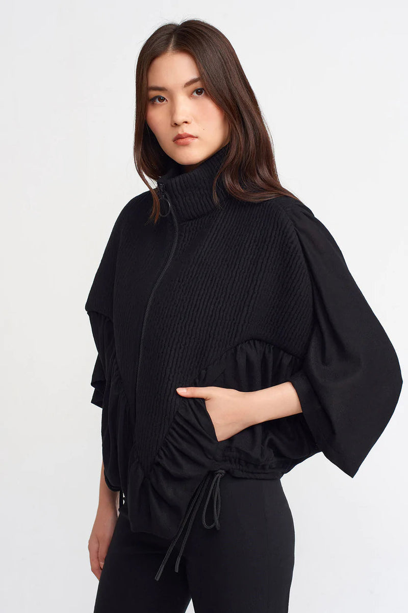 Nu Batwing Sleeve Jacket Black