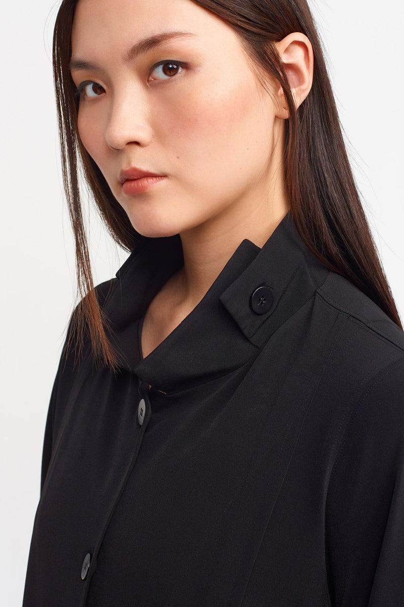 NU Outerwear With Collar Buttons Black