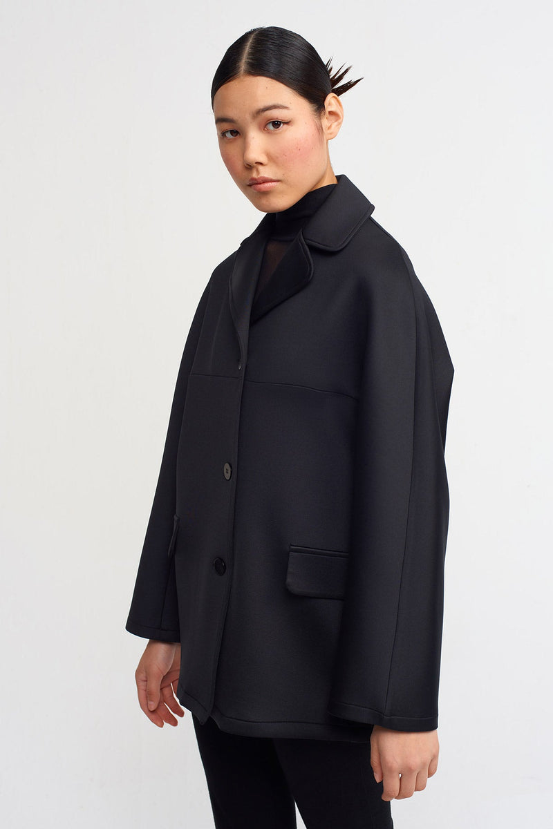 Nu Scuba Single-Toned Jacket Black