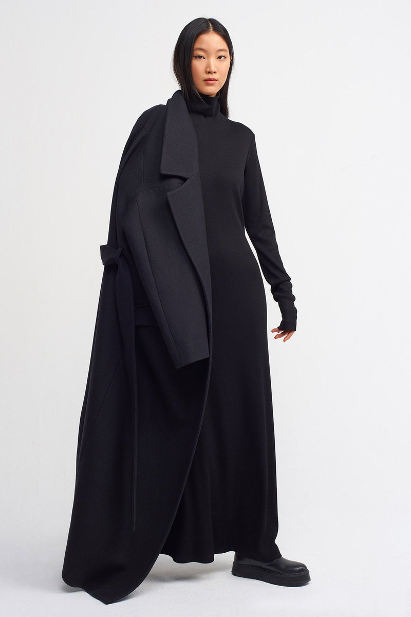 Nu Twill Trench Coat With Belt Black