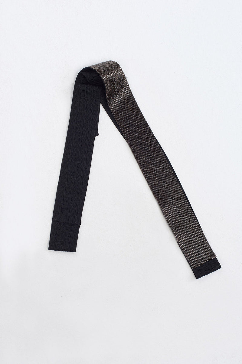 Nu Elegant Metal Belt With Strap Black