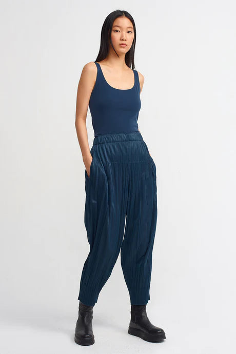 Nu Electric Pleated Pants Indigo