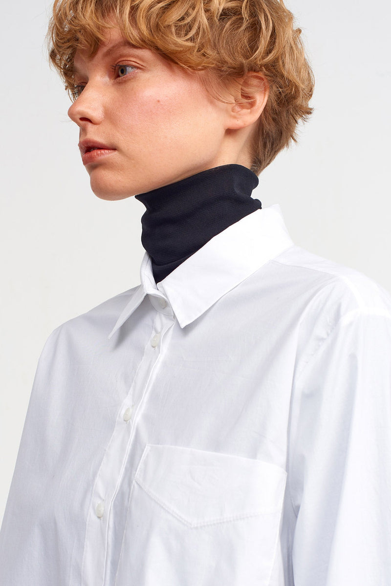 Nu Single Pocket Solid Shirt Off White