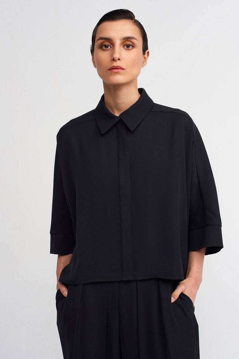 Nu Short Elegant Shirt Black