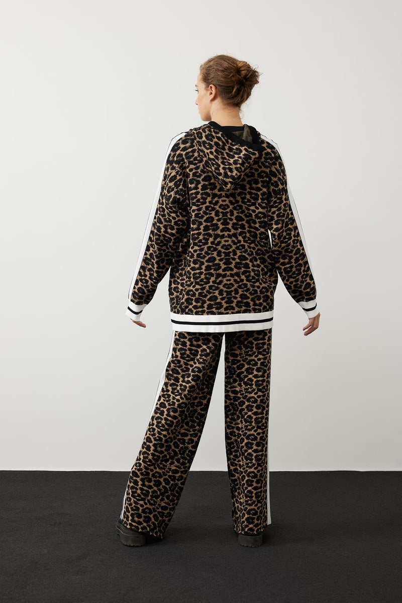 Roman Leopard Print Hoodie Knitwear Leopard