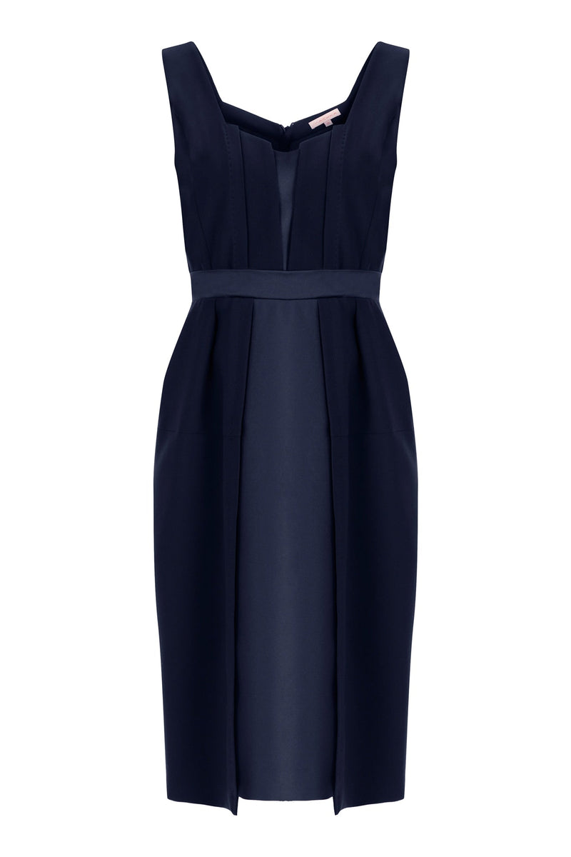 Machka Sleeveless Sheath Dress Navy Blue