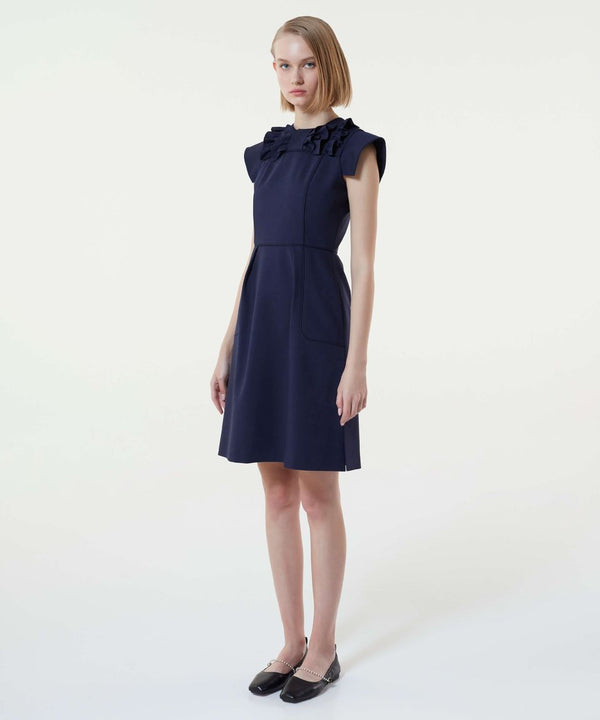 Machka Bow Detail Dress Navy