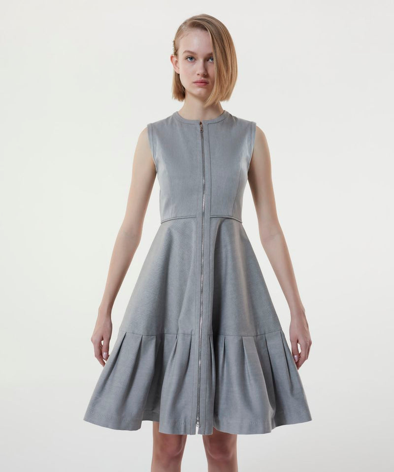 Machka Denim Zip Up Dress Grey