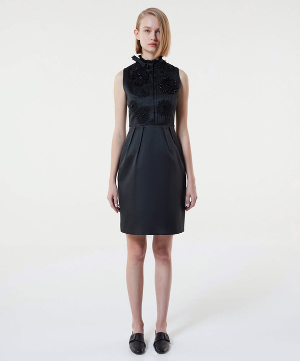 Machka Bead-Embroidered Sheath Dress Black