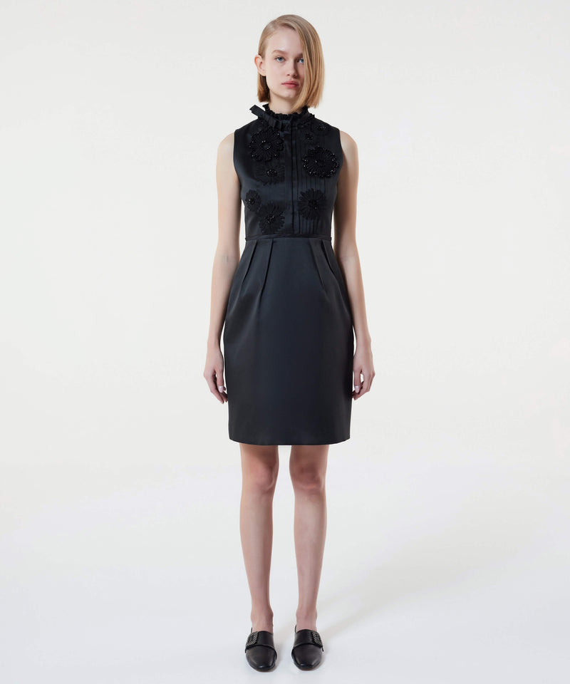 Machka Bead-Embroidered Sheath Dress Black