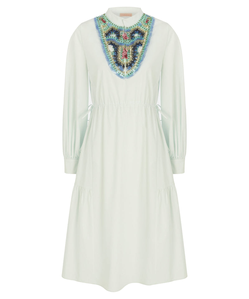 Machka Jewel Neck Midi Dress Mint