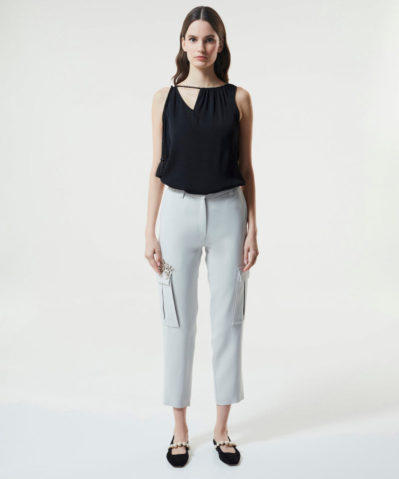 Machka Pocket-Embellished Trouser Grey