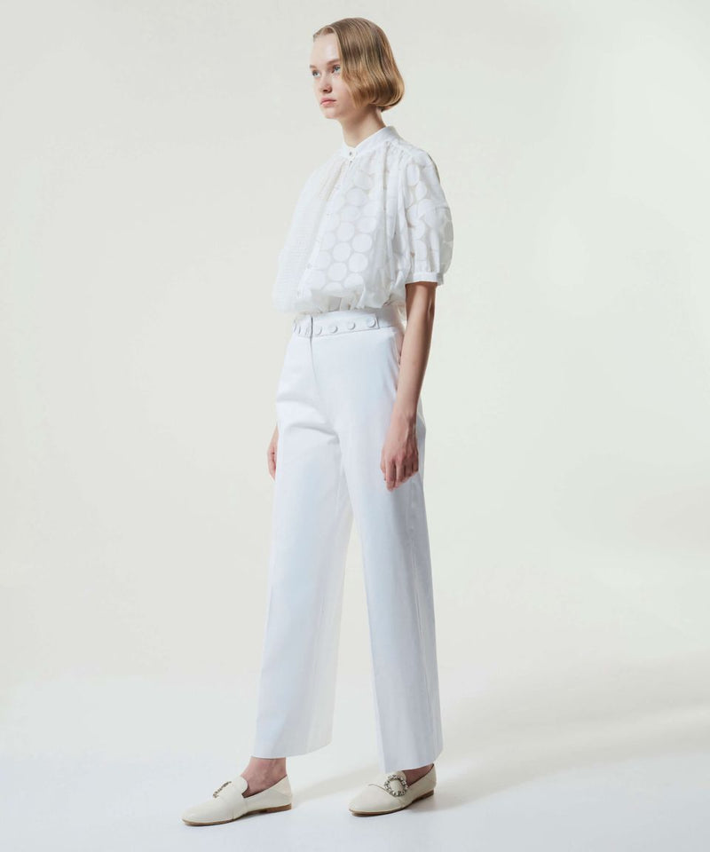 Machka Button Accessory Trouser White