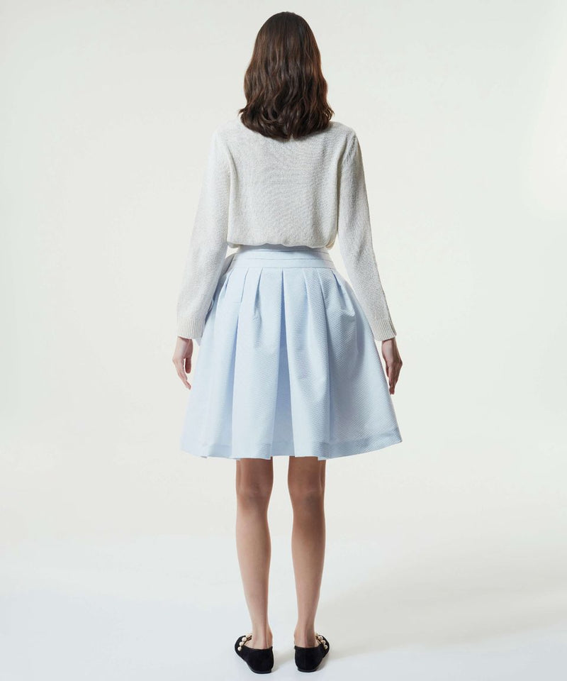 Machka Bow Detail Skirt Ice Blue