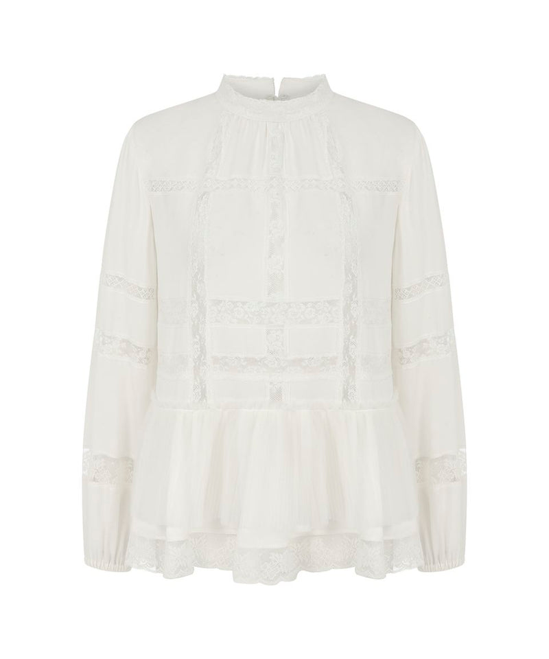 Machka Lace Detail Blouse Off White