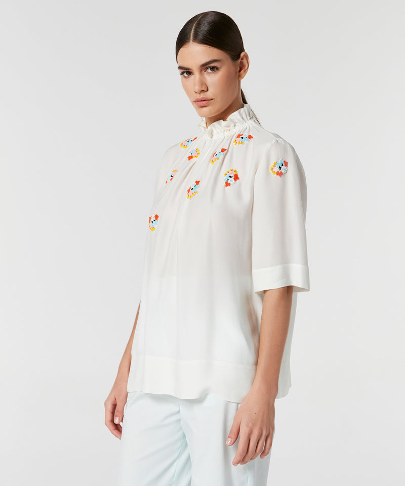 Machka Bead-Embellished Blouse Off White