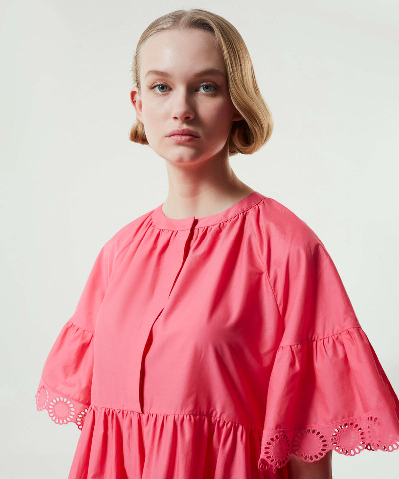 Machka Die-Cut Detail Blouse Pink