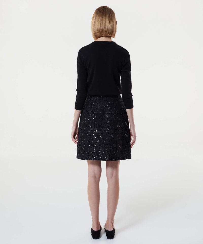 Machka Stone-Embroidered Knitwear Black