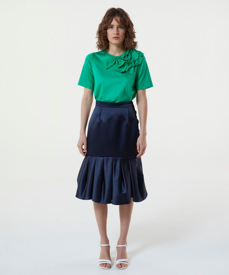 Machka Bow Detail T-Shirt Green