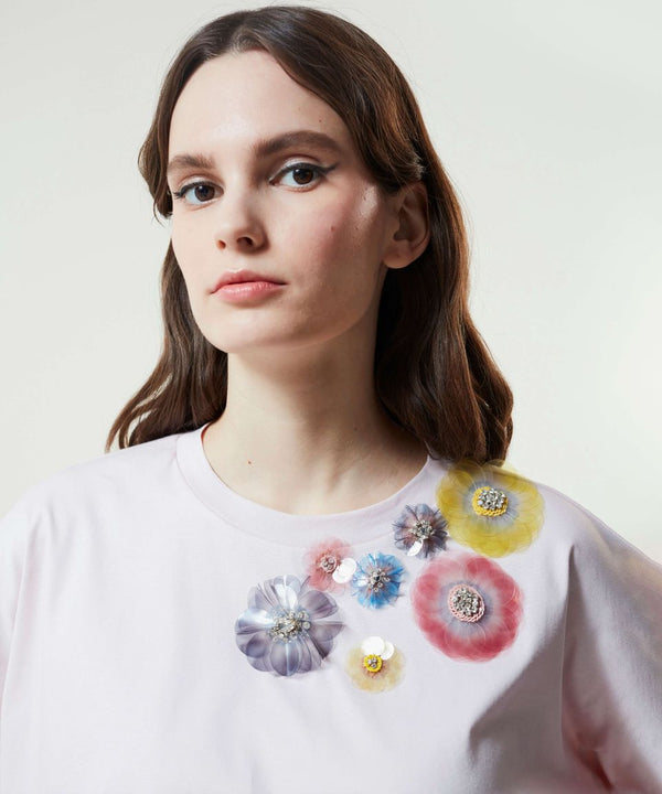 Machka Brooch-Embellished Top Powder