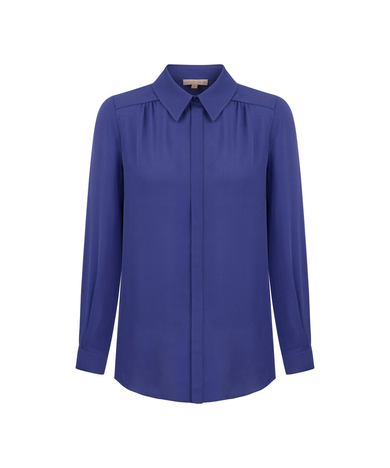 Machka Comfy Cut Silk Shirt Purple