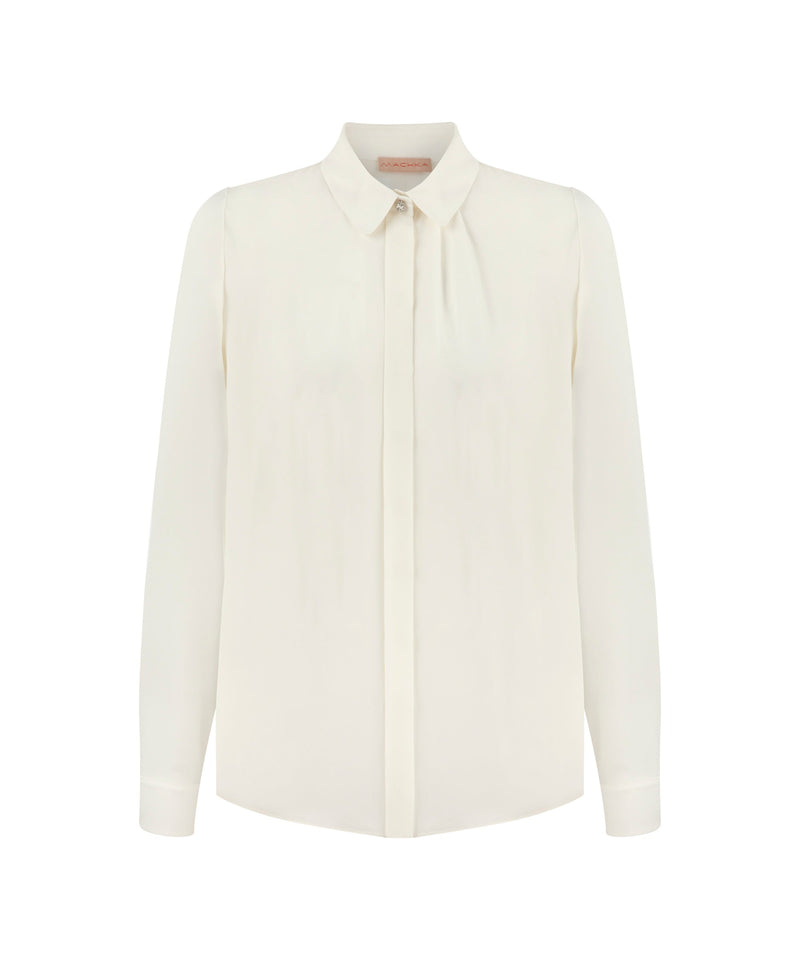 Machka Comfy Cut Silk Shirt Off White