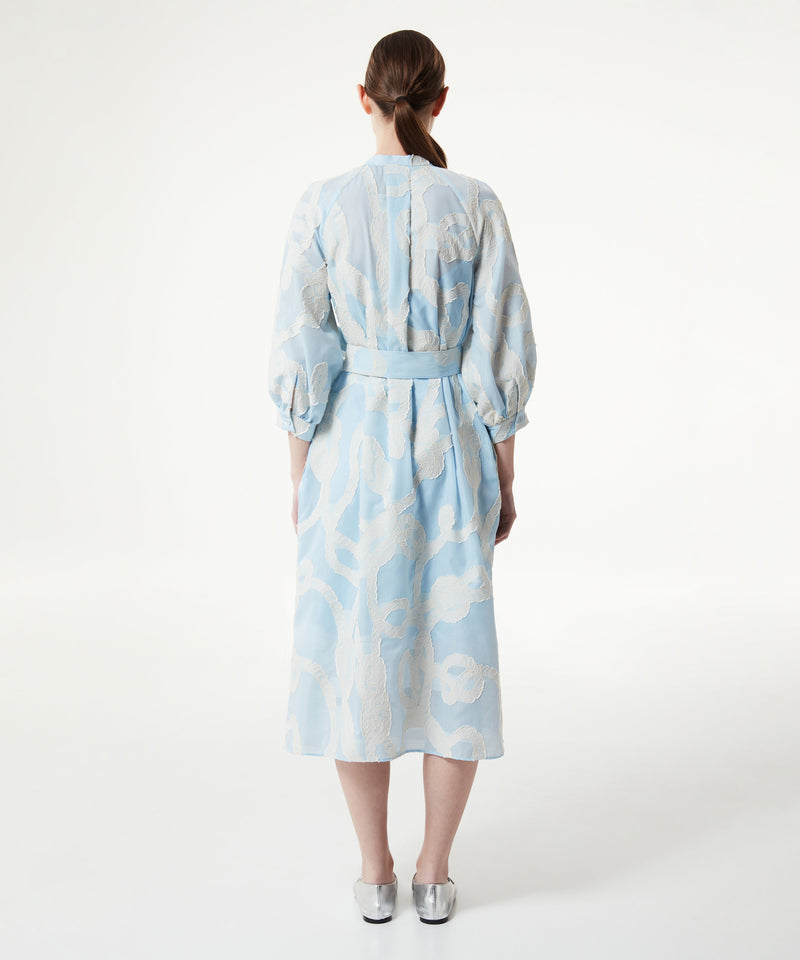 Machka Rope Jacquard Shirt Dress Blue