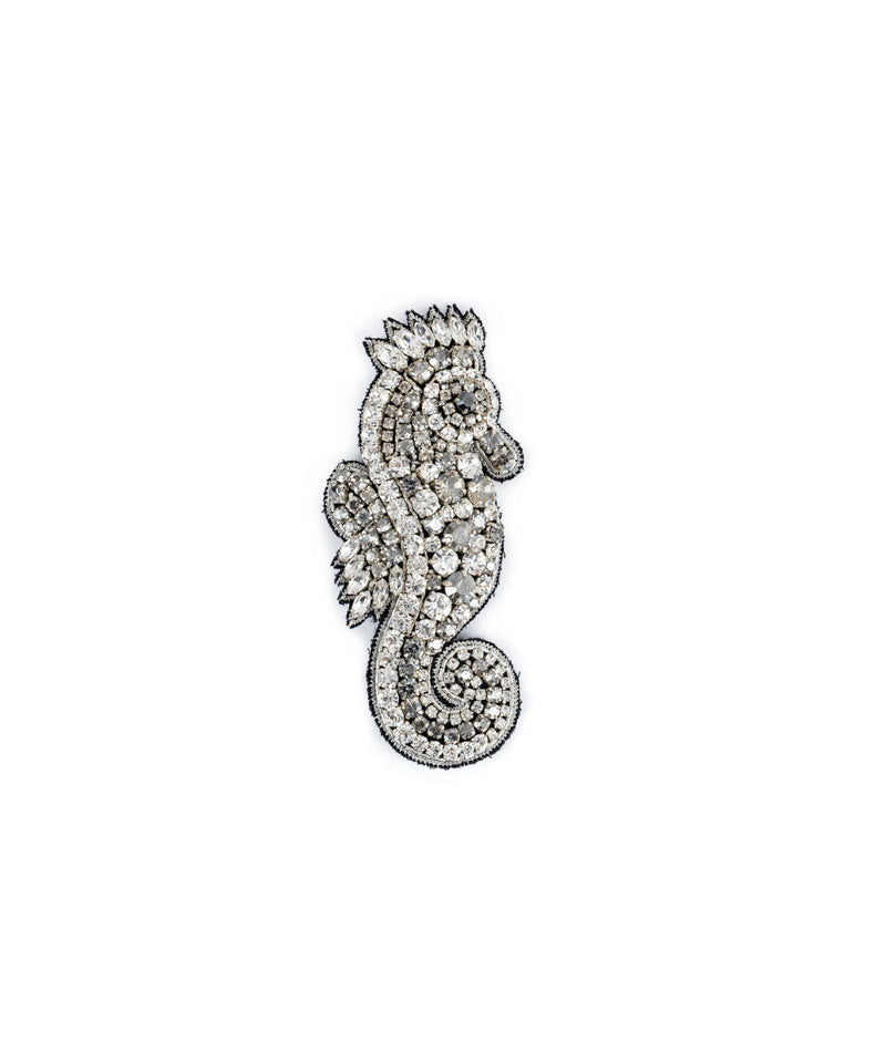 Machka Crystal Stone Seahorse Brooch Crystal