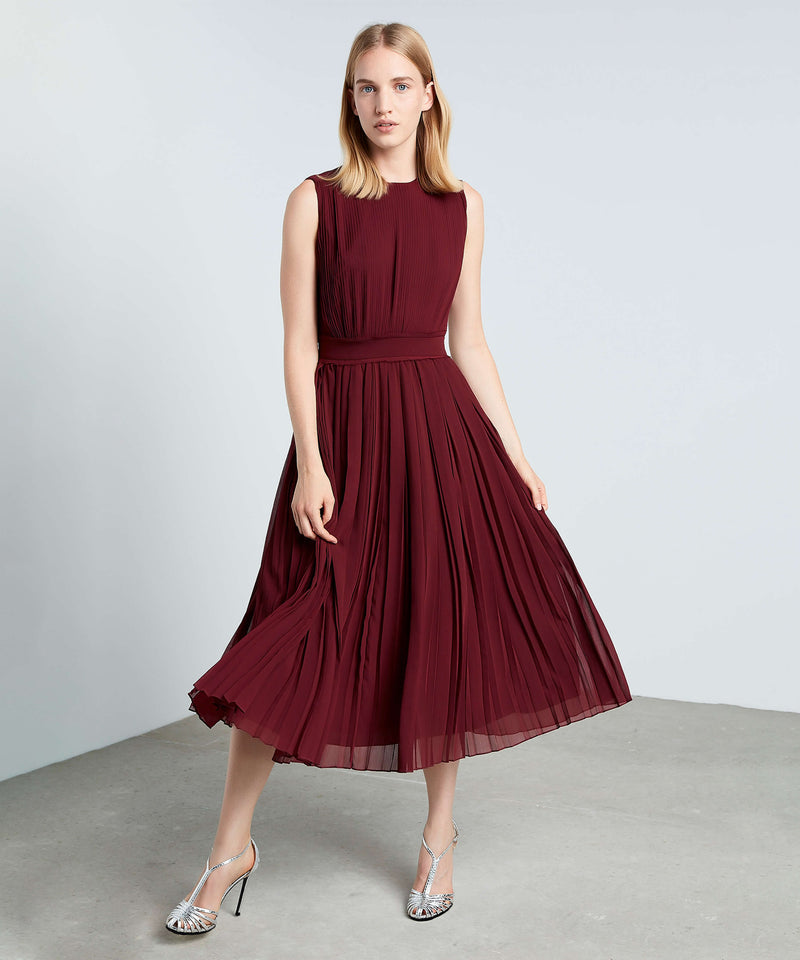 Machka Sleeveless Pleated Dress D.Purple