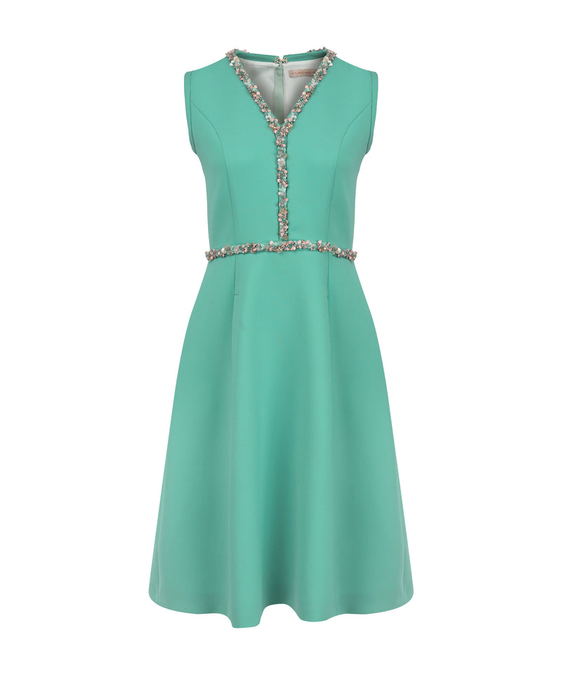 Machka Sleeveless Embellished Detail Dress Turquaz