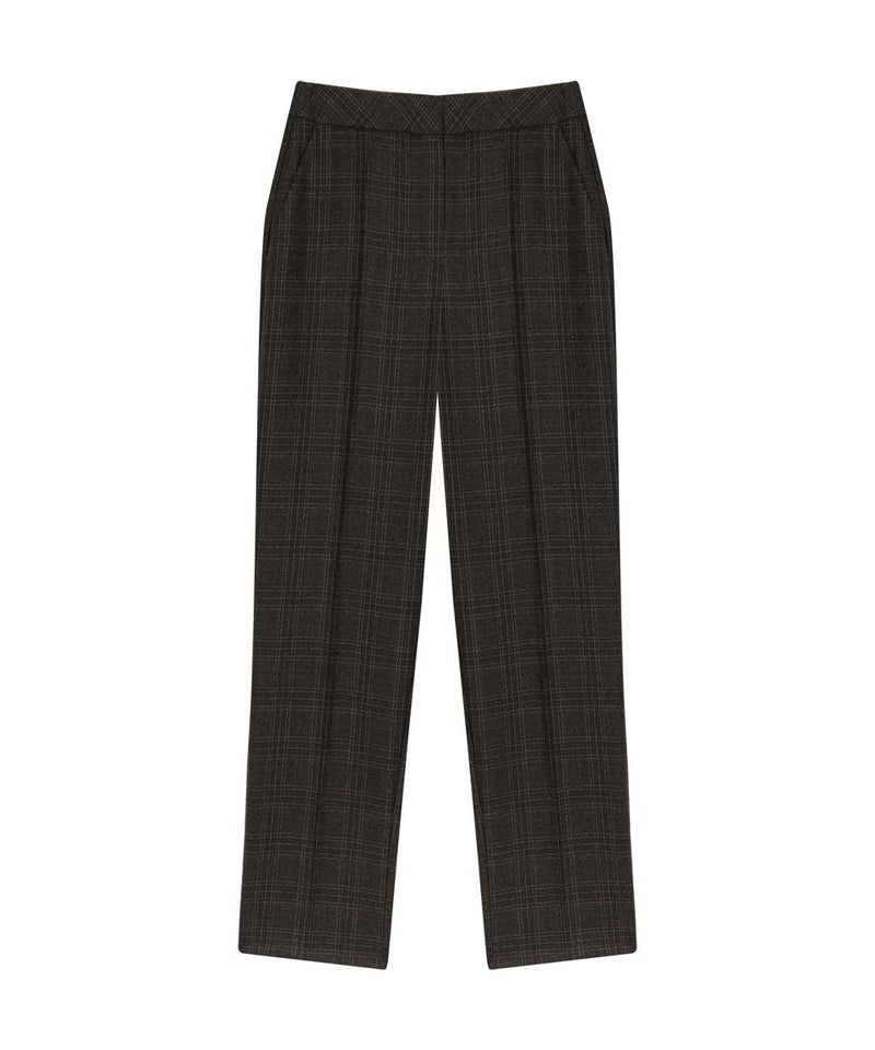 Machka Plaid Pattern Trouser Brown