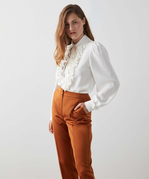 Machka Mid Waist Trouser Burnt Orange