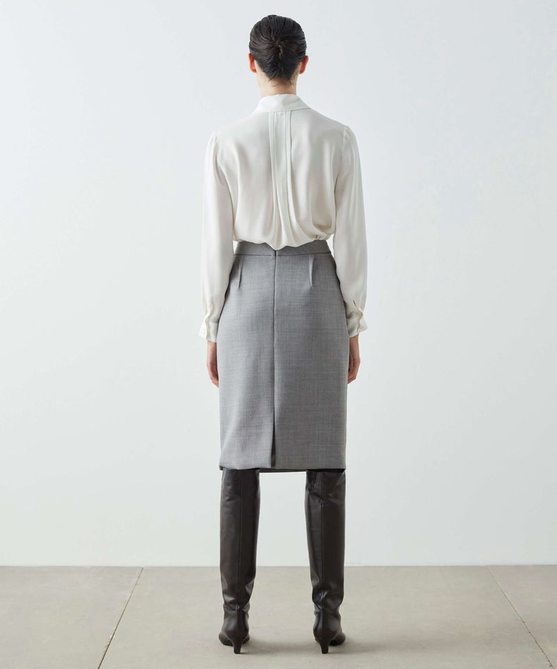 Machka High Waist Pencil Skirt Grey