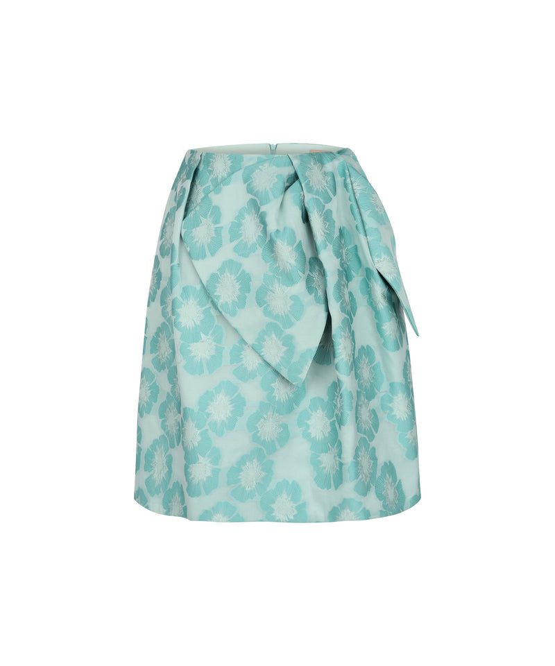 Machka Jacquard Bow Detail Skirt Turquaz