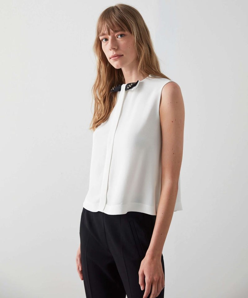 Machka Bow-Embellished Detail Blouse  Off White