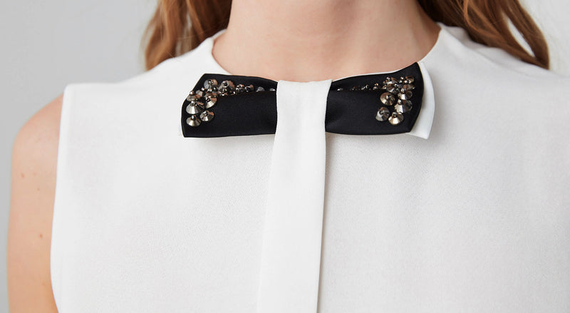 Machka Bow-Embellished Detail Blouse  Off White