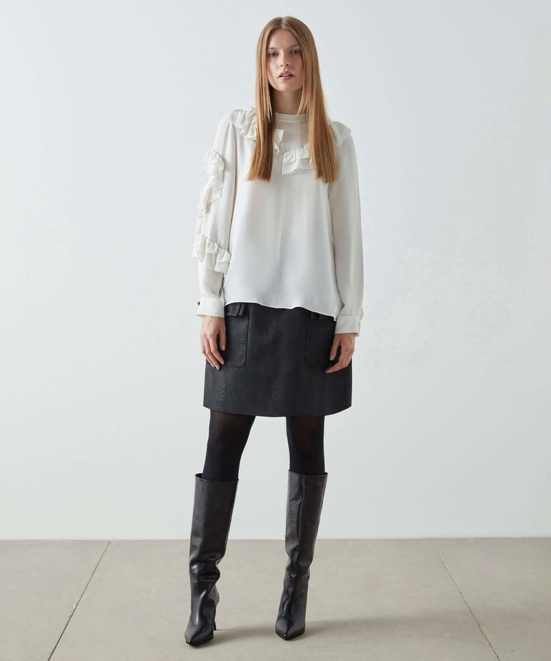 Machka Ruffle Detailed Blouse Off White