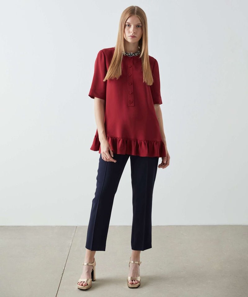 Machka Jewel-Embellished Blouse Bordeaux