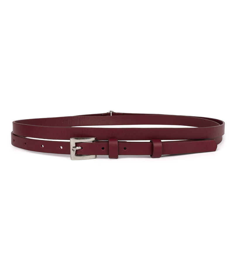 Machka Thin Leather Belt Bordeaux