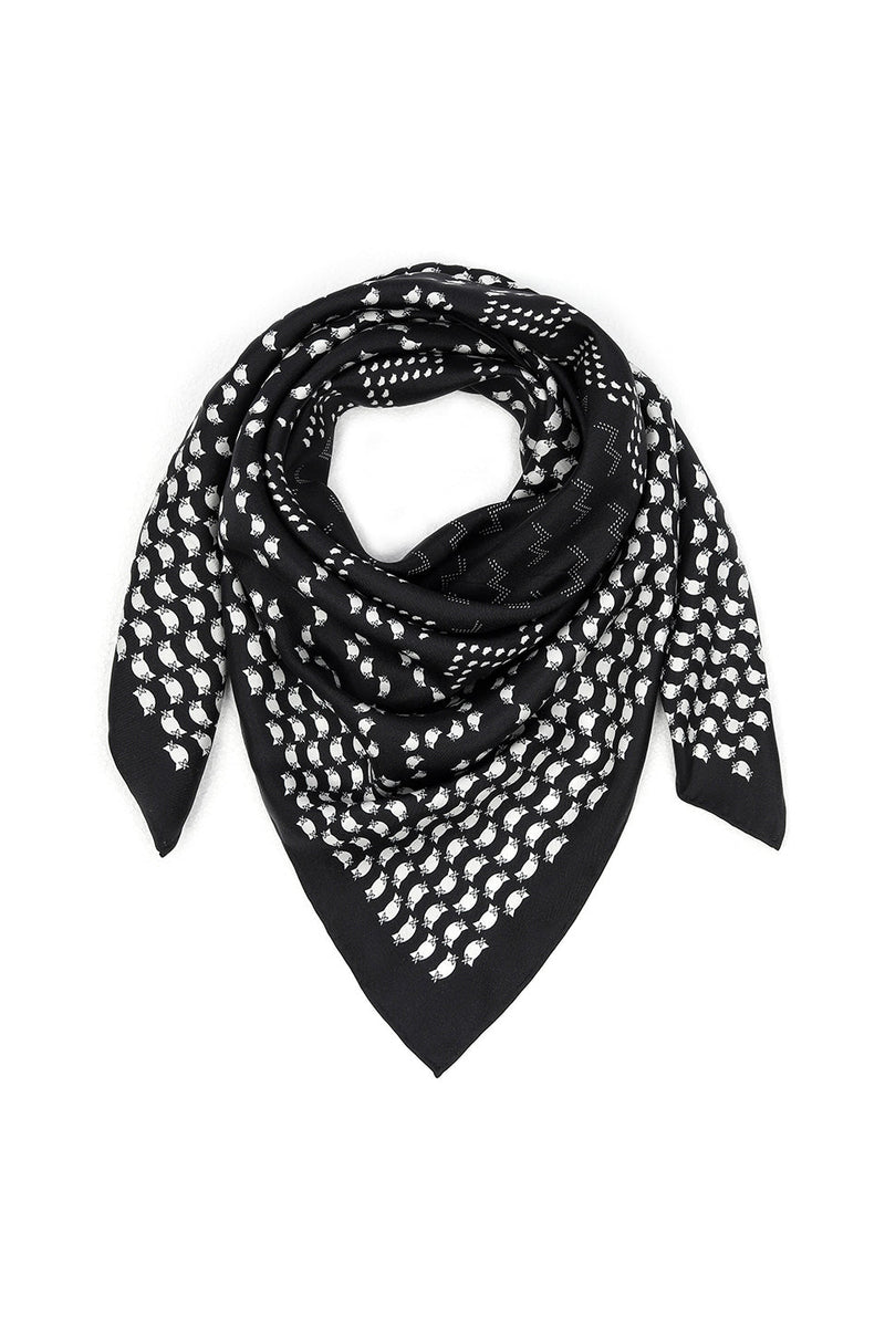 Machka Patterned Scarf Black