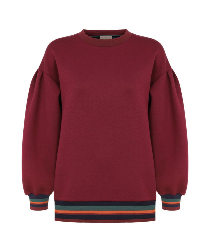 Machka Bonded Jersey Sweatshirt Bordeaux